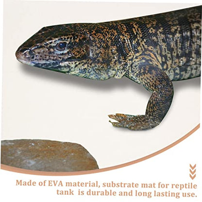 Reptile Carpet Mat for Leopard Gecko Bearded Dragon Lizard Snake Turtle Waterproof Non-Toxic Soft Bedding for Terrarium Accessories - color: White