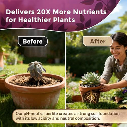 Leaves & Soul Perlite for Plants Medium Grade Perlite 2.2 Qt Soil Additive | Perlite for Plants Improves Drainage, Supports Healthy Root Growth, and Enhances Potting Mix for Thriving Garden Plants - style: Perlite Soil Additive (2.2 Quarts)