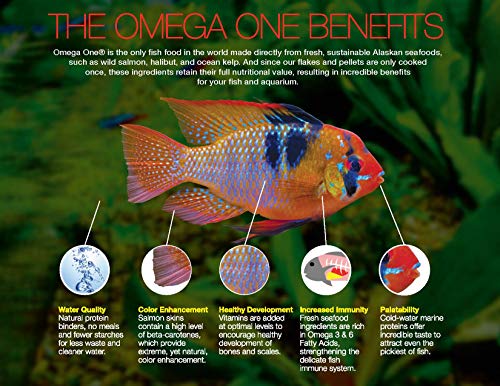 Omega One Super Color Sinking Cichlid Pellets, Small, 3 lb x1