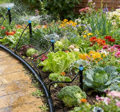 50 Pack 1/4 Inch Drip Irrigation Emitters for Garden Irrigation System | Adjustable Irrigation Dripper 360 Degree Uniform Water Flow Bubbler for Flowerbed,Vegetable Row,Greenhouse Irrigation - size: 50pcs Drip Emitters Vortex