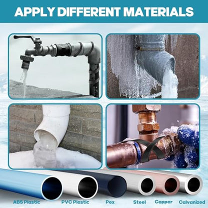 3FT-160FT Heat Tape for Water Pipes,Heating Cable for Pipe | Freeze Protection,Water Pipe Insulation/Roof Snow De-Icing,Deicing Heating Cable - style: 24FT
