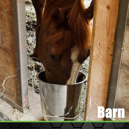 Grip Stainless Steel Bucket (1 Gallon) - Great for Pets, Cleaning, Food Prep - Hang on Fences, Cages, Kennels - Home, Garage, Workshop - size: 1 Gallon
