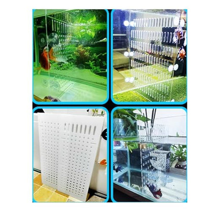Aquarium Fish Tank Divider, Fish Tank Transparent Isolation Board Acrylic Separation Partition Network Partition Prevent Fish, Turtle Fight Attack Each Clear, - size: 18 X20cm