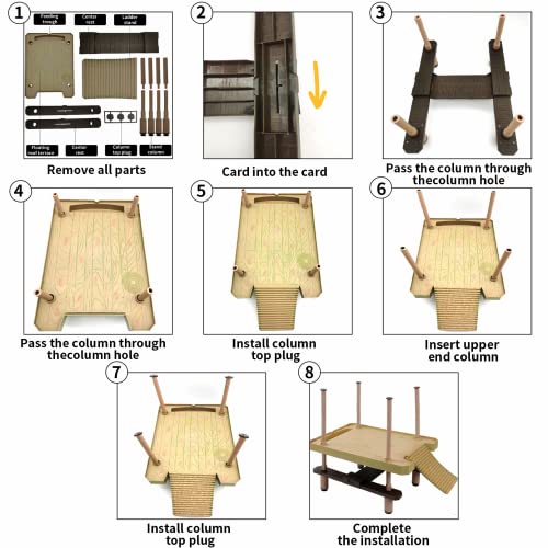Tfwadmx Large Turtle Basking Platform, Floating Turtle Dock, Turtles Platform for Aquarium,Aquatic Turtles, Frogs, Crabs