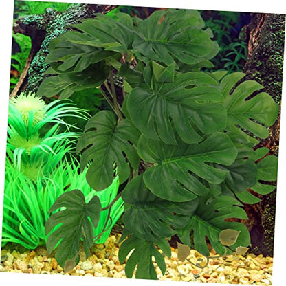 BESPORTBLE Hanging Plant for Reptile Terrarium 23 Leaf Faux Plant Wall Hanging Sturdy and Fade-Resistant Reptile Tank Accessory