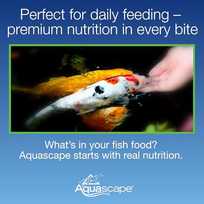 Aquascape Premium Staple Fish Food Pellets for Small to Medium Pond Fish, Small Pellet, 1.1 Pounds | 98867 - size: 1.1 Pound (Pack of 1), style: Medium Pellet