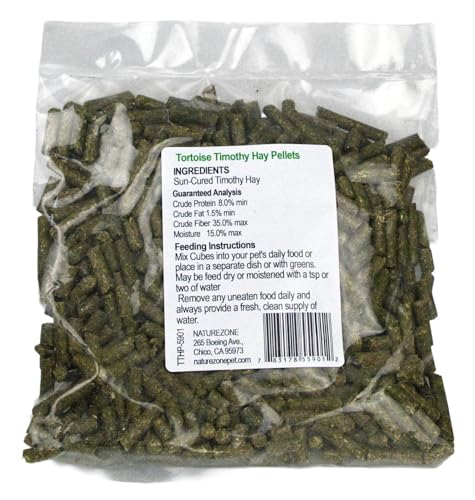 Nature Zone Tortoise Timothy Hay Pellets 1 lb, for Grassland, Desert, Tropical, Forest Tortoises