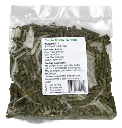 Nature Zone Tortoise Timothy Hay Pellets 1 lb, for Grassland, Desert, Tropical, Forest Tortoises