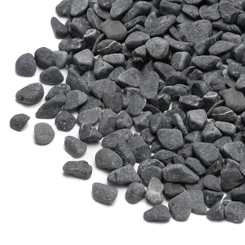 Mr. Fireglass Natural Decorative Gray Bean Pebbles 1/5" Crushed Gravel Stone for Decorating Garden, Succulent Plants and Walkway (10-lb Bag) | Aquarium Gravel, Crushed Gravel Stone, For Indoor Plants, Vases, Succulents, Outdoor Garden Landscaping and Home