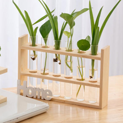 4-Pack Glass Test Tube Vases for Plant Propagation Hydroponic Planter Tubes Indoor Flower Display Terrarium Plant Holders 4.33In