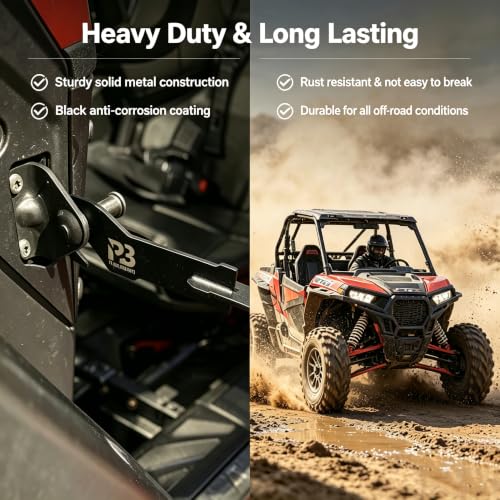 2PCS UTV Door Latches, 4.5" Latch Increasing Air Circulation RZR Door Latch Extender Compatible With 2020-2025 RZR PRO XP