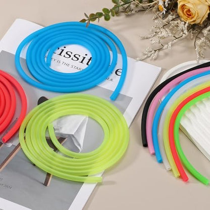 Aquarium Airline Tubing, 5/32"(4mm) ID x 1/4"(6mm) OD 4.9ft PVC Flexible Tube, (2Pcs, Blue), Intended for Fish Tank Air Pump/Aquarium/Garden/Terrarium Pond - color: Blue