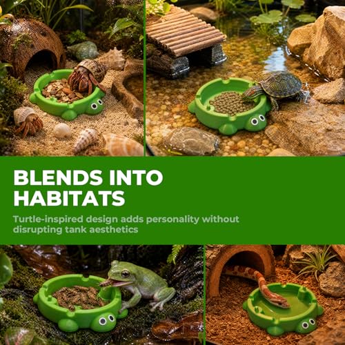 Bearded Dragon Dig Box & Reptile Food Dish, Medium | Medium Terrarium Accessory for Feeding and Digging; Suitable for Bearded Dragons, Turtles, and Other Small Reptiles