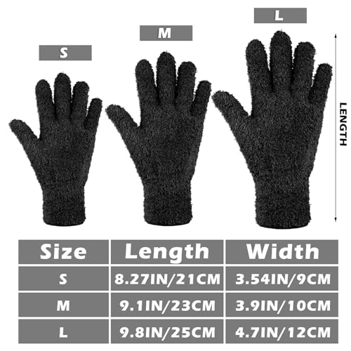 Patelai 3 Pairs Microfiber Dusting Gloves for Plants Leaf, Small | Black, Navy, Yellow,Plant Cleaning Gloves, Reusable Washable Gloves,House Furniture Blinds Dusting - color: Black, Navy, Yellow, size: Small