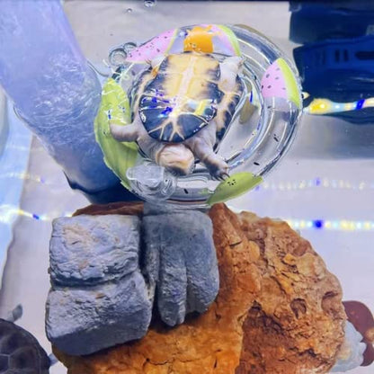 3 Pack Inflatable Turtle Floating Platform Toy Small Animal Floaties Swimming Ring Basking Rest Dock for Turtle Tortoise