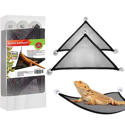 2PCS Bearded Dragon Hammock Reptile Hammock for Bearded Dragon Tank Accessories,Breathable Mesh Reptile Bed and Rest for Geckos Lizards,Snakes,Chameleon,Fish - size: 19*13*13inch