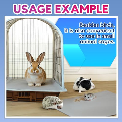 HA SHI Bird Cage Liners, 120 Disposable Newsprint Sheets, Unscented Paper for Pet Enclosures, Packing and Crafts (Standard (20" x 18")) | 120 unscented newsprint sheets, 20 x 18 in. Ink-free liners for bird cages and small pet enclosures. Trim to fit. - s