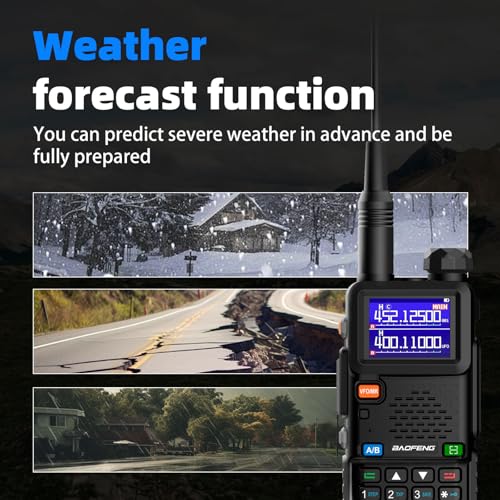 Baofeng Radio UV-5RM Ham Radio Handheld UV5R Long Range Walkie Talkies | NOAA Weather | Rechargeable |Programming Cable & Earpiece | 999 Channels for Emergency,Survival,Hunting, Camping(2 Pack) - color: Black 1