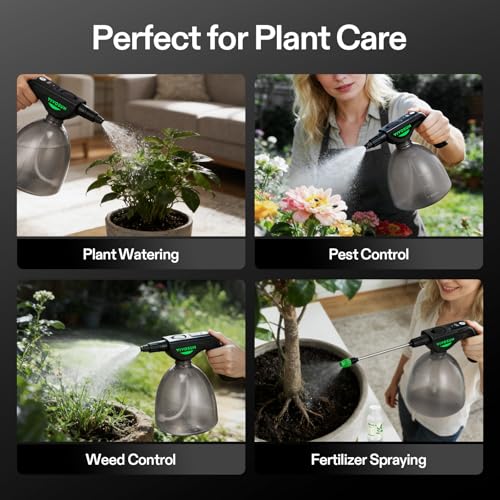 VIVOSUN 70oz Battery Powered Sprayer, Electric Spray Bottle | USB Rechargeable, Automatic Water Pump Plant Mister with Adjustable Pressure, Easy to Refill, 2.2 Ah Battery