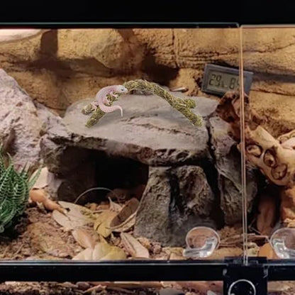 Bendable Moss-Covered Climbing Branch – Adjustable Reptile Habitat Decor with Internal Wire | Terrarium Accessories for Geckos, Chameleons & Small Arboreal Pets