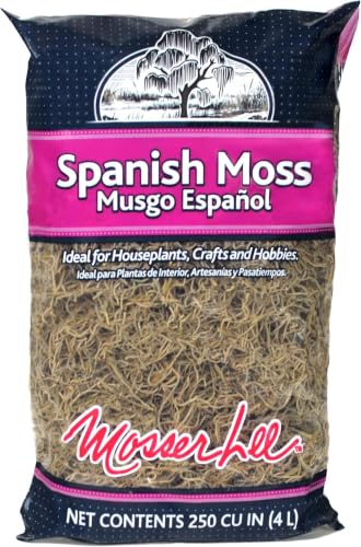 Mosser Lee ML0560 Spanish Moss, 250 Cubic Inches (Pack of 8) - size: Pack of 8