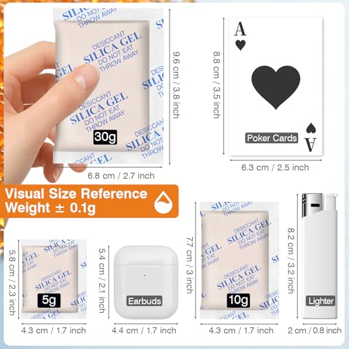 100PCS 30g Silica Gel Packets Moisture Absorbers Desiccant Bead for Storage - size: 30g * 100 pack
