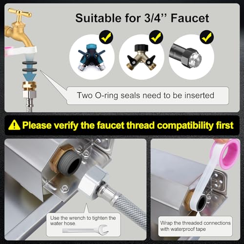 1Gal/3.8L Automatic Water Dispenser for Dogs, Patented Automatic Dog Water Bowl Dispenser, Stainless Steel Water Bowl for Livestock Chicken, Outdoor Dog Water Feeder Fit 3/4'' GHT Faucet - color: SS-sliver