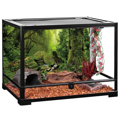 Forest Green Tree Terrarium Backdrop Reptile Habitat Background 36x24 in - size: 36 x 24 inches