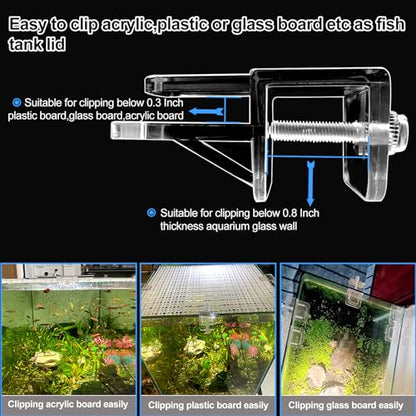 6 pcs Aquarium lid Clips Rimless Aquarium Fish Tank top Cover lid Hood Support Holder Glass Aquarium Acrylic Fish Tank top Clip