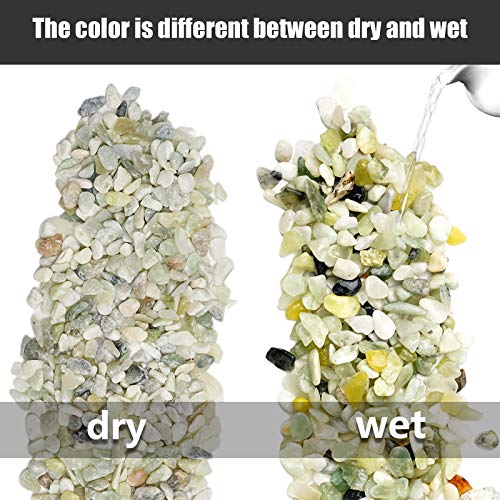 Succulent and Cactus Bonsai DIY Rocks, Jade Bean Pebbles, Natural Decorative Polished Stones Vase Fillers Gravel for Plants，Terrarium, Fairy Gardening, Indoor Outdoor Decor Ornamental Stones.