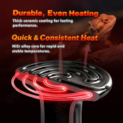 Ceramic Heat Emitter, Reptile Heat Bulbs (2 Pack-0.25 inch-75mm) - Versatile Warming Bulbs for herptiles, Birds, and Household Pets. (150 Watts) - color: 150 Watt, size: 75 mm