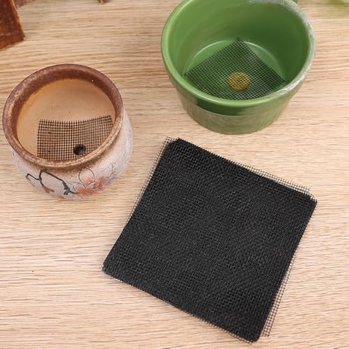 50PCS Flower Pots Hole Mesh Pad Plant Pots Drainage Hole Screens Soil Loss Pots Bottom Grids Mat Mesh