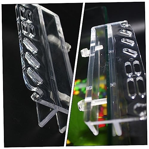 KESYOO Fish Tank Tweezers and Scissors Storage Rack Acrylic Aquarium Tool Holder for Organized Cleaning Wall-Mounted Accessory Rack for Aquatic Plants and Supplies