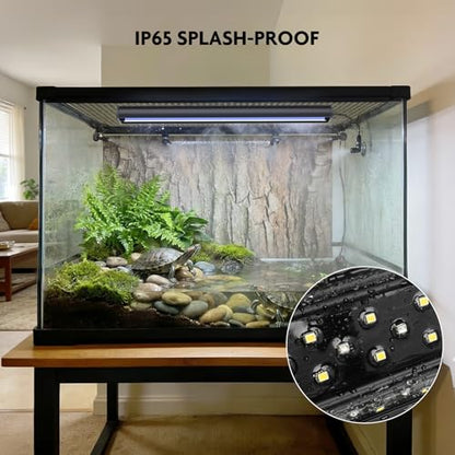 PAIZOO UVB Light for Reptiles, 2-in-1 LED Full Spectrum Reptile Light Kit | 2-Pack 16" UVB reptile light kit, 4 Preset Modes Cover Ferguson Zone Timer Reptile Lamp Great for Most Reptiles - size: PZUV-80B (2-Pack)