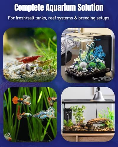 Pawfly 6 in 1 Digital Water Testing Kit, 50 Strips Aquarium Water Test Kit | Fish Tank Water Testing Kit, Digital Water Tester for pH, Nitrate, Nitrite, Chlorine, Total Hardness & Carbonate - size: Water Testing Kit