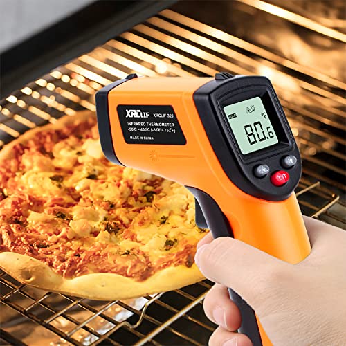 Infrared Temp Gun Thermometer, Non-Contact Digital Laser Infrared Thermometer Temperature Gun, IR Thermometer Heat Temperature Reader Gun (-58°F ~ 752°F) - color: Yellow