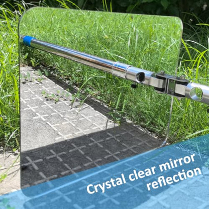 Under Vehicle Inspection Security Mirror – Large Under Car Search Mirror Couple to 3/4-in Extendable Threaded Poles for Check on Checkpoints, Airports, Hotels, Clubs, Police Sheriff and Milita Base
