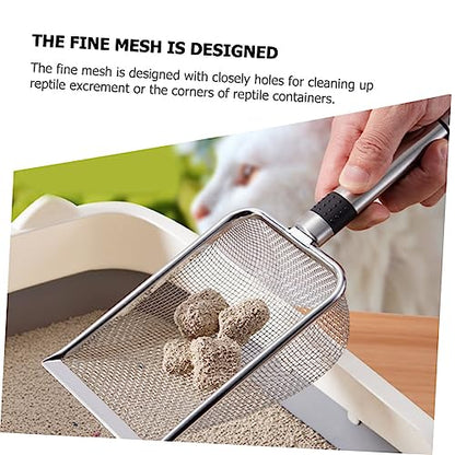 Sosoport Reptile Litter Scoop Pet Waste Shovel for Tortoises Lizards and Animals Fine Mesh Design for Easy Cleaning and Reptile Supply