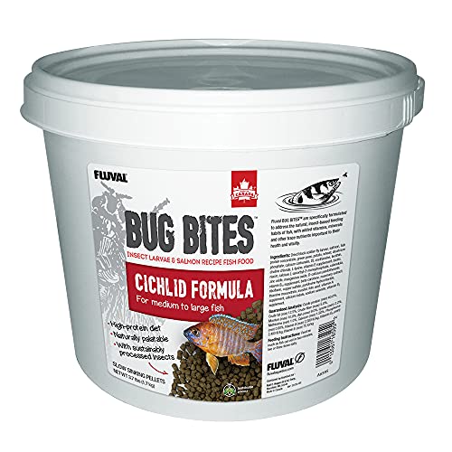 Fluval Bug Bites Cichlid Fish Food, Pellets for Medium to Large Sized Fish, 3.74 lb. - size: 59.80 Ounce (Pack of 1)