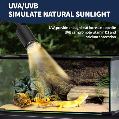 GOZILLA 4 Pack Reptile Heat Lamp, E27 UVA UVB Reptile Light Bulb, Heat Light Bulb for Tortoise, Bearded Dragon, Snakes.(2PCS 25W + 2PCS 50W) - color: Light Bulb-4 Pack (25w*2+50w*2)