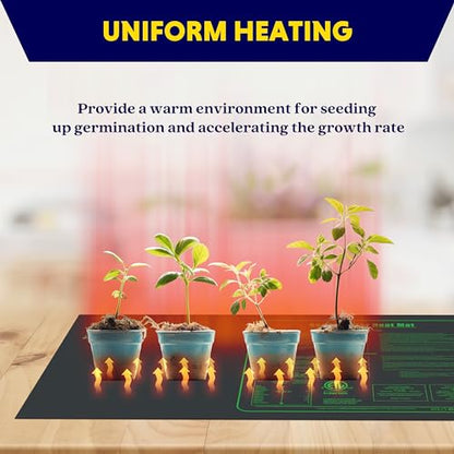 iPower Seedling Heat Mat Upgraded Technology, 48" X 20" Waterproof Durable Germination Station Heating Mat, Warm Hydroponic Pad for Indoor Home Gardening Seed Starter - size: 48" x 20", style: Heat Mat - Upgrade Version