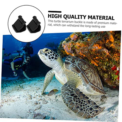 KESYOO 4pcs Reptile Glass Tank Escape Prevention Buckle Clips for Turtle Feeding Box Secure Locking Mechanism for Reptile Terrariums and Aquariums Easy Installation and