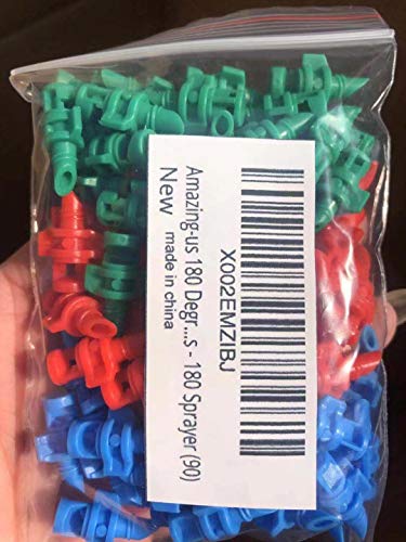 90 PCS Micro Sprayer Fan Jet Hydroponic Aeroponic Misters Cloners | 30 PCS 90/180/360 Sprayer