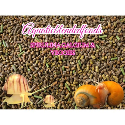 Aquatic Freshwater Snail Food Mix #2 with Calcium- Snail,Shrimp & Crayfish Food (2oz)- A2