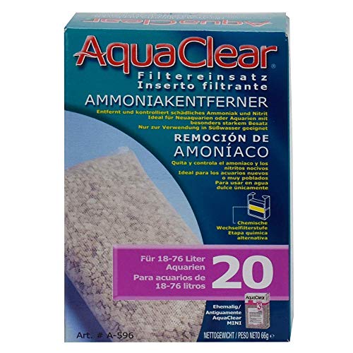 AquaClear 20 Ammonia Remover Inserts | Aquarium Filter Replacement Media, A596 - size: AC20 (Old) 1-Pack