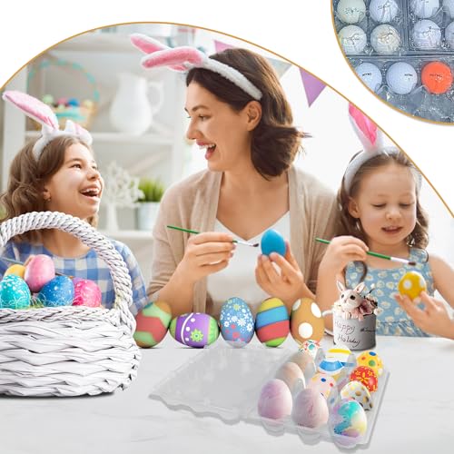 120 Pack Bulk Egg Cartons, Clear Plastic Chicken Egg Holders, Egg Tray Carton Holder for Home & Kitchen, Farm & Market Use, An Eco-Friendly Egg Storage Solution, 12 Grids - size: 120 Pack Egg Cartons 12 Grids 3x4
