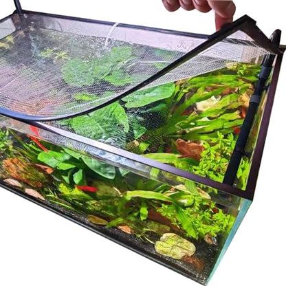 Magnetic Aquarium lid Fish Tank Hood top Cover Anti-Jumping net Cover mesh to Protect Fishs Jumping Out of Fishes Tank Hoods