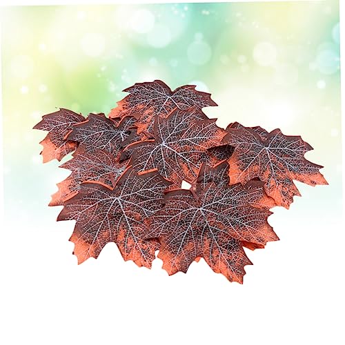 Sosoport 12pcs Maple Leaf Litter Reptile Tank Decor Reptisoil Snakes Lizards Cage Decor