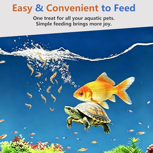 Amzey 0.5oz Sun Dried Baby Shrimp for Turtles - 100% Natural Dried Red Shrimp Fish Food, High Protein Gammarus, Food for All Aquatic Fish, Turtles, Frog, and Newts