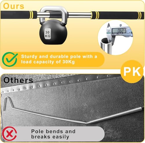 Snake Hook, Stainless Steel Snake Hook and Reptile for Controlling, Moving,Or Catching Snakes 52"-79" - size: 52-79inch